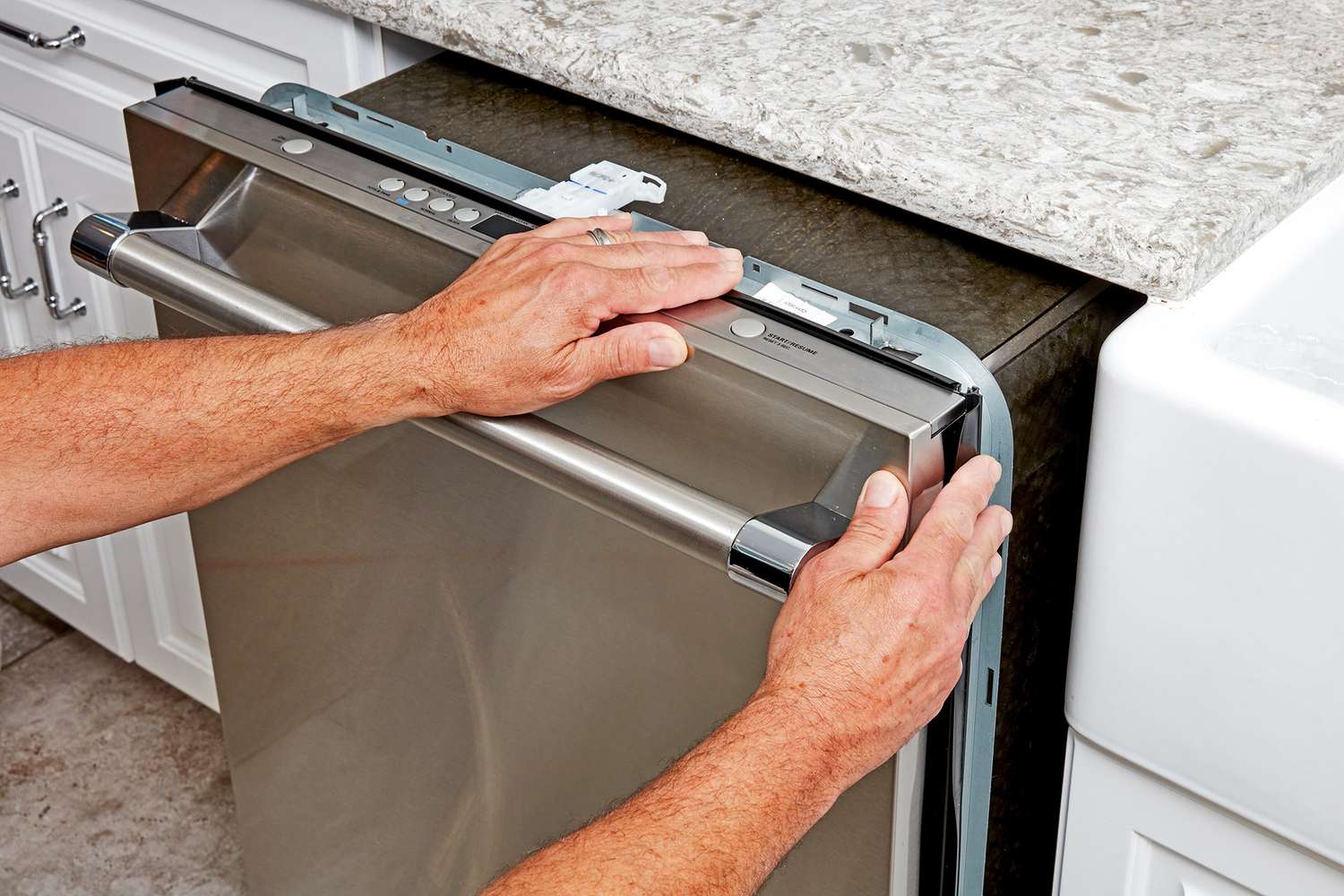 Integrated dishwasher installation in London